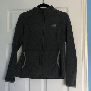 Northface fleece grey jacket size large